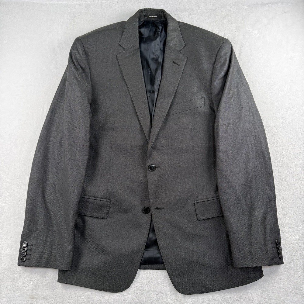 Versace Collection Silk Wool Blazer Men's 40L Birds Eye Medusa Lining Sport Coat